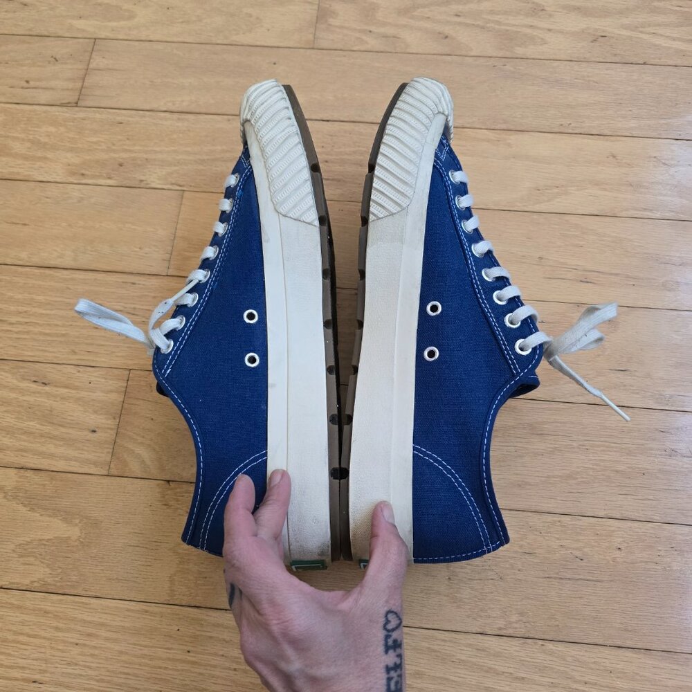 PF Flyers | The Grounder Collection blue canvas low-top sneakers | MENS 12 - Picture 8 of 10